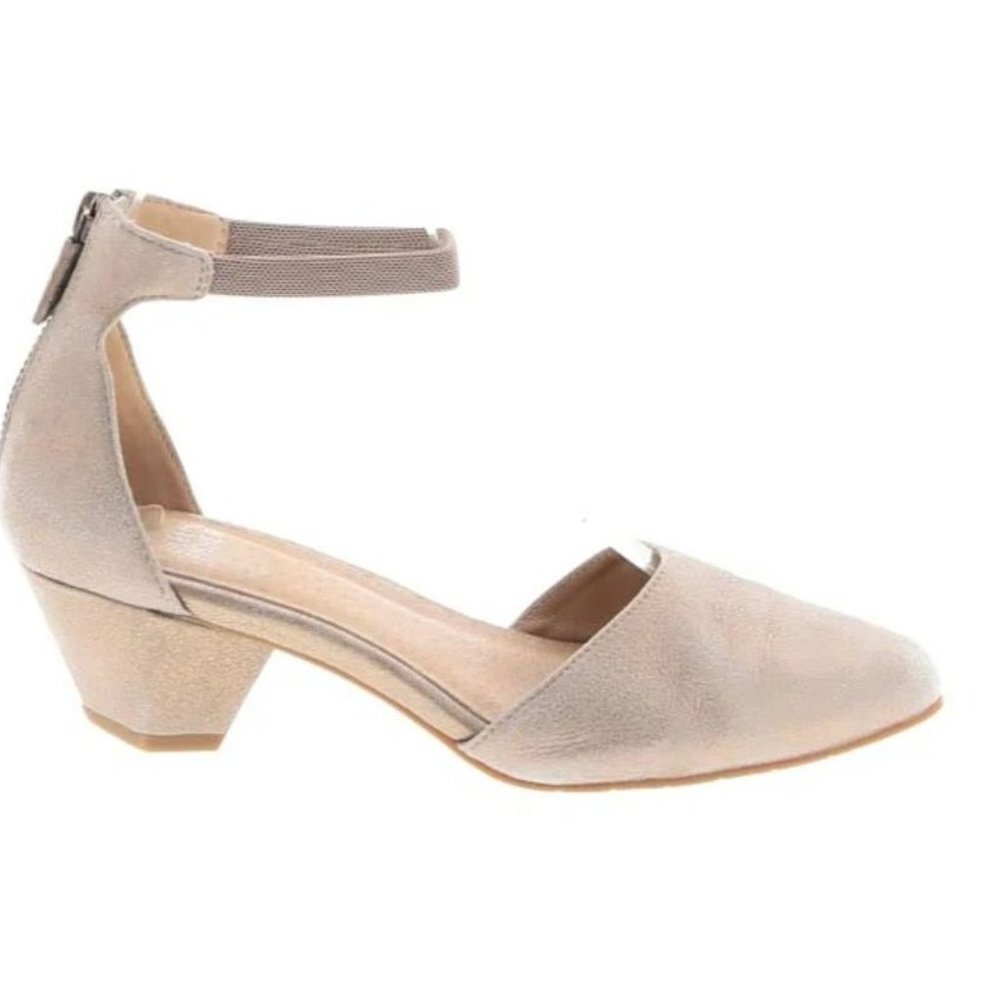 Eileen Fisher Goldie Suede Ankle Zip Pump Heels